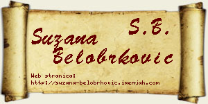 Suzana Belobrković vizit kartica